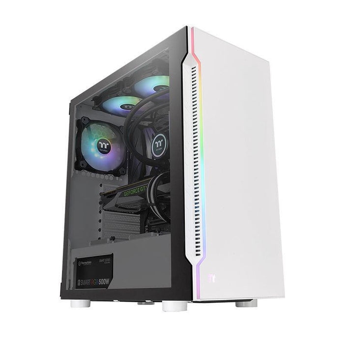 Caja Pc Thermaltake Torre Atx H200 Tg Rgb Blanco 1 Ven 120mm Incluido/1xcristal Templado Ca-1m3-00m6wn-00