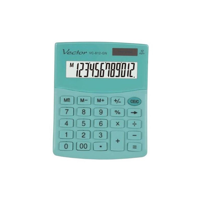 Calculadora De Oficina Vector Kav Vc-812 Gn Verde