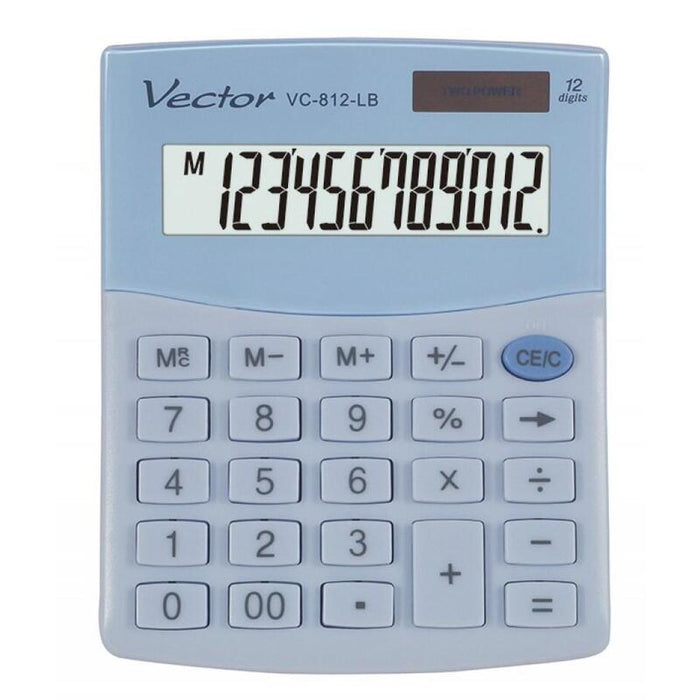 Calculadora De Oficina Vector Kav Vc-812 Lb Negro