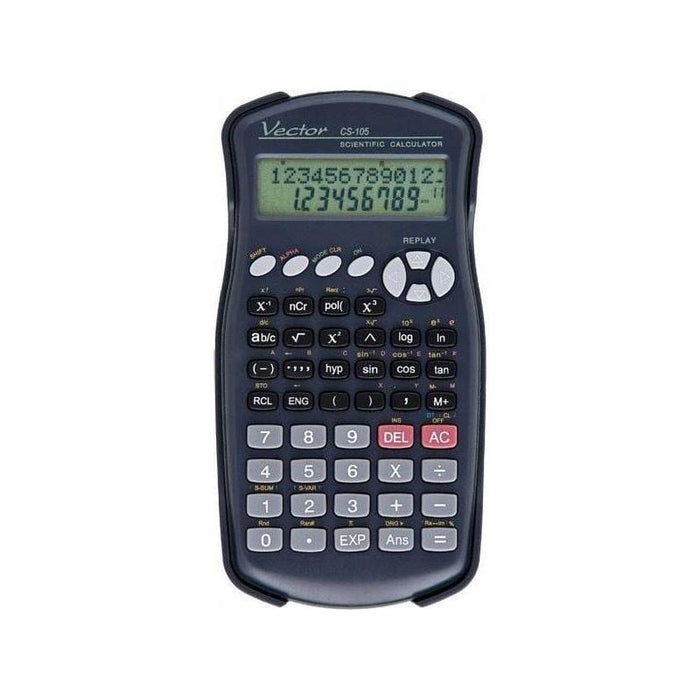 Calculadora Vector Científica Kav Cs-105, 240 Funciones, 80 X 170 Mm, Negra