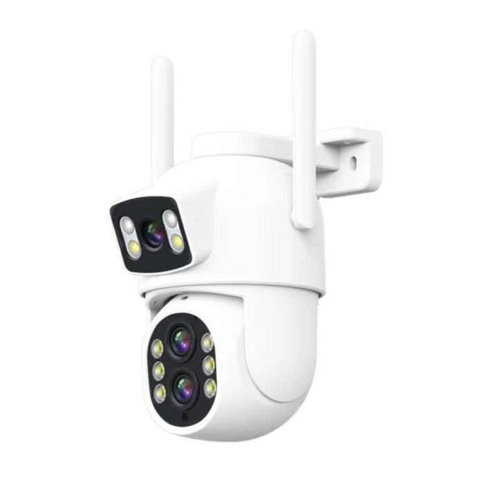 Cámara De Seguridad  Escam Qf500 5+5 Mp Lente Dual Wifi Blanco