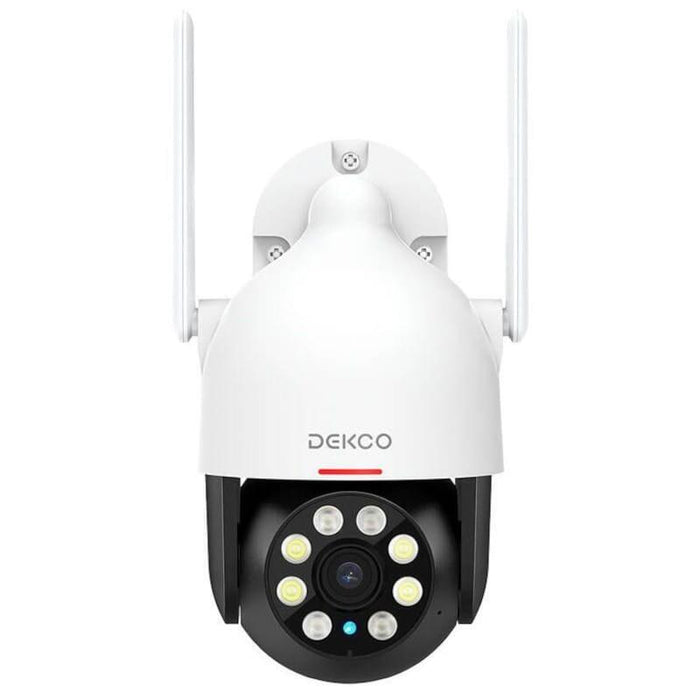 Cámara De Seguridad Ip Dekco Dc5l 2k Qhd Wifi Visión Nocturna A Color Google Assistant/Alexa Blanco
