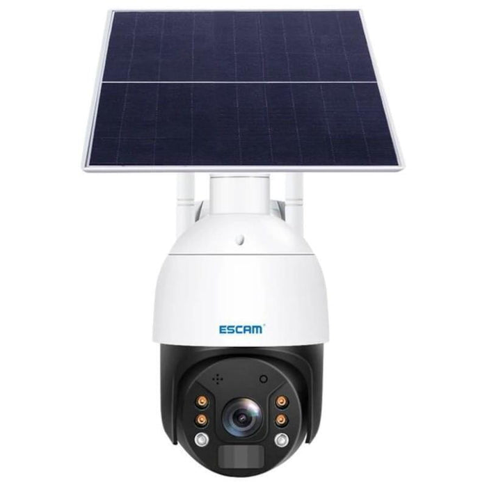 Cámara De Seguridad Ip Escam Qf724 Solar 4g/Lte 24 Horas De Grabación Blanco