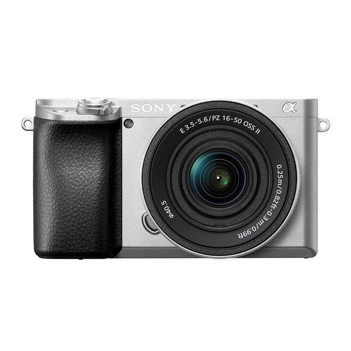 Cámara Sony Alpha 6100 Plata + Objetivo Zoom Motorizado De 16-50 Mm