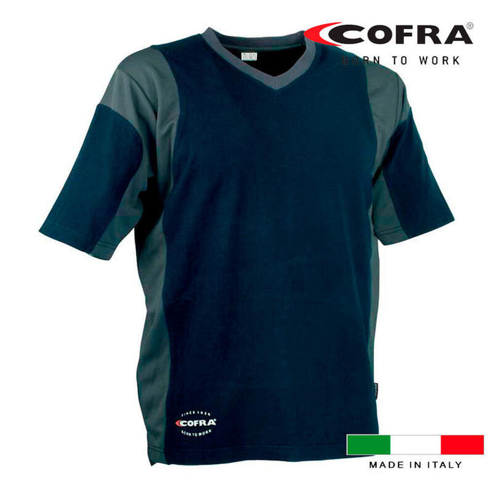 Camiseta Java Azul Marino/Gris Oscuro Cofra Talla S