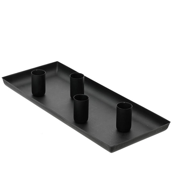 Candelero Rectangular De Hierro Negro. Basics