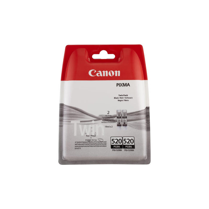 Canon Cartucho Inyeccion Tinta Negro Pgi-520bk Twin Pack-2 700 Páginas  Pixma Ip/3600/4600/4700 Pixma Mp/540/550