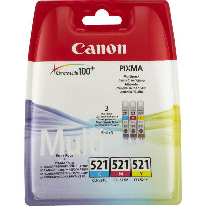 Canon Cli-521 C/M/Y, Cian, Magenta, Amarillo, Iso/Iec 24711, Canon Pixma Mp990, 10 - 70%, 10 - 35 °C, 15 - 35 °C
