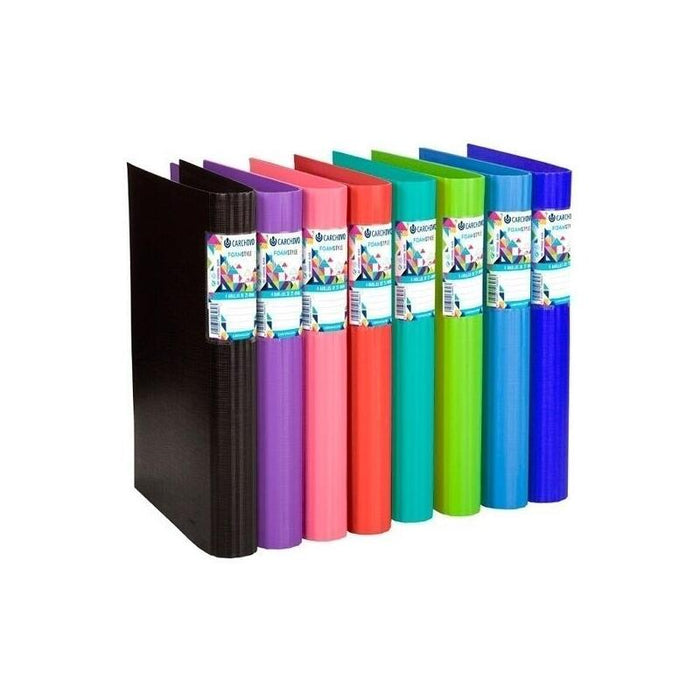 Carchivo Carpeta De Anillas 4x25mm A4 Foam Style Extra Rígido 2mm Verde Claro