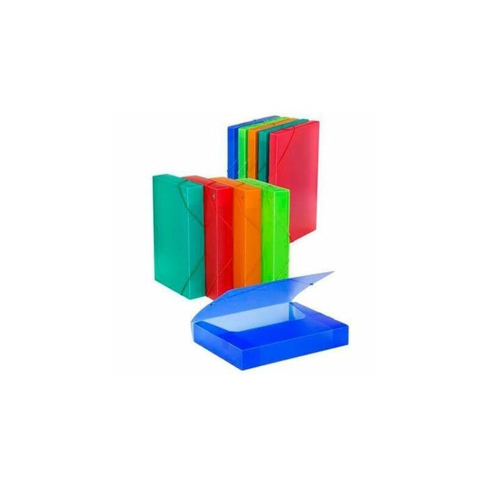 Carchivo Carpeta De Proyectos 5cm Montada Pp Translúcido Con Gomas Folio Naranja