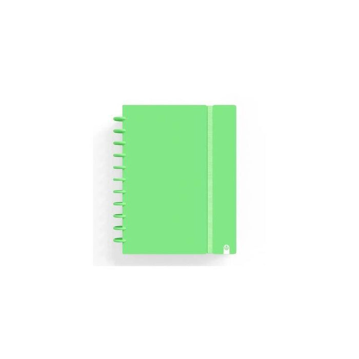 Carchivo Cuaderno Ingeniox Foam Espiral A4 80h 100gr Cuadrícula 5x5 Tapas Pp Semi-Rígido Cierre C/Goma Verde Pastel