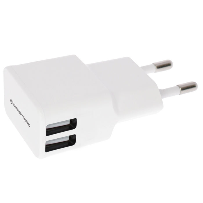 Cargador 5v 2xusb Power2go Pared 2a Blanco Pack 5