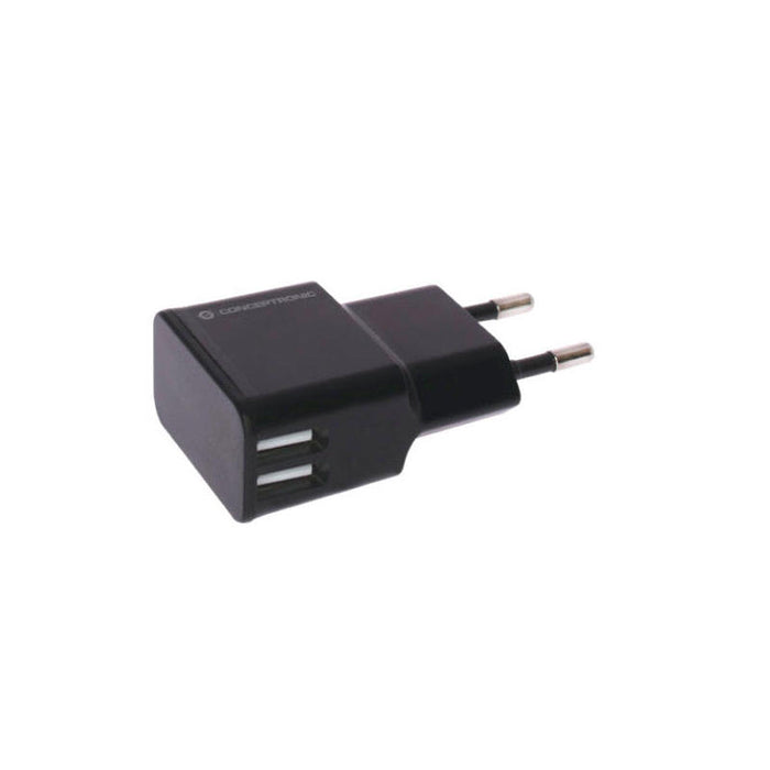 Cargador 5v 2xusb Power2go Pared 2a Negro Pack 5