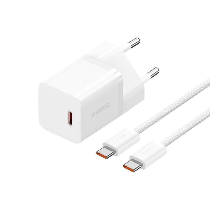 Cargador Baseus P10110902213-01 De Red Usb-C Gan5 Mini 30w Blanco