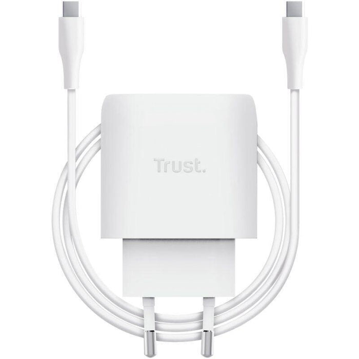Cargador De Pared Gan Trust Maxo 45w Compatible Con Apple 1xusb Tipo-C Incluye Cable Usb Tipo-C 45w