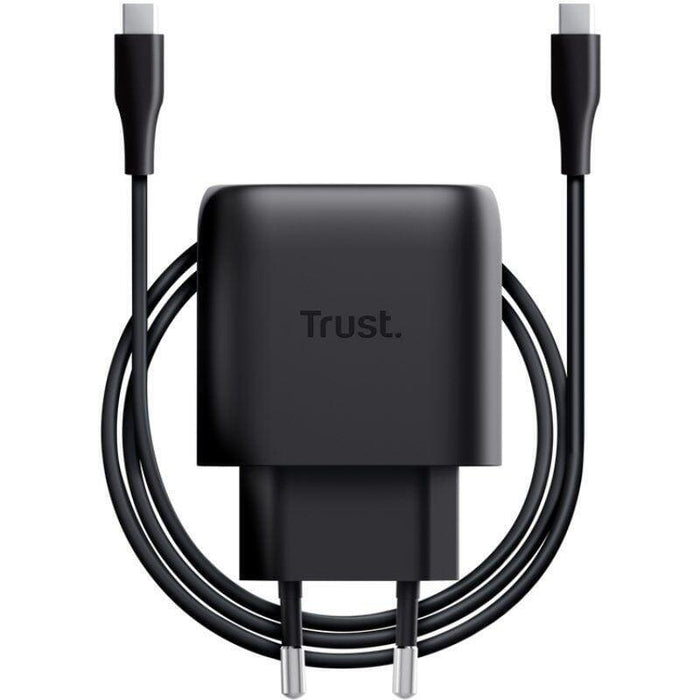 Cargador De Pared Gan Trust Maxo 45w Compatible Con Samsung 1xusb Tipo-C Incluye Cable Usb Tipo-C 45w
