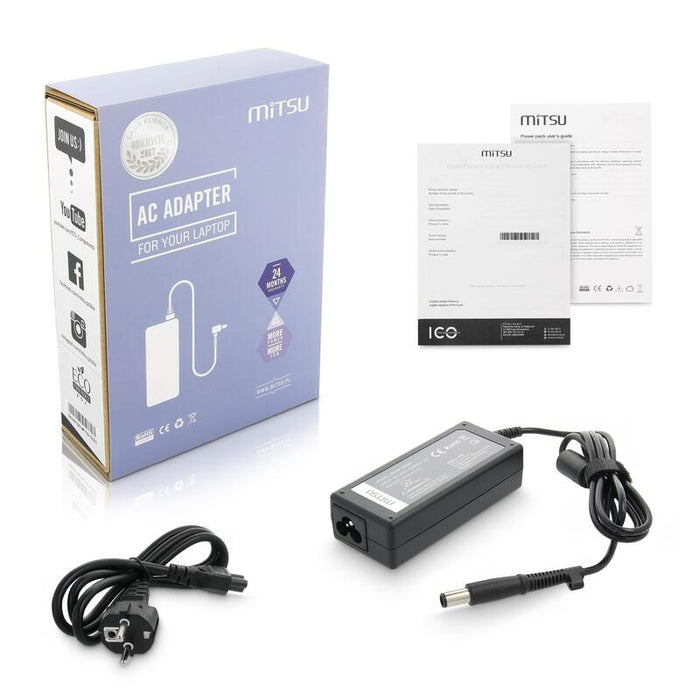 Cargador De Portatil Mitsu 18.5v 3.5a (7.4x5.0 Pin) - Hp, Compaq