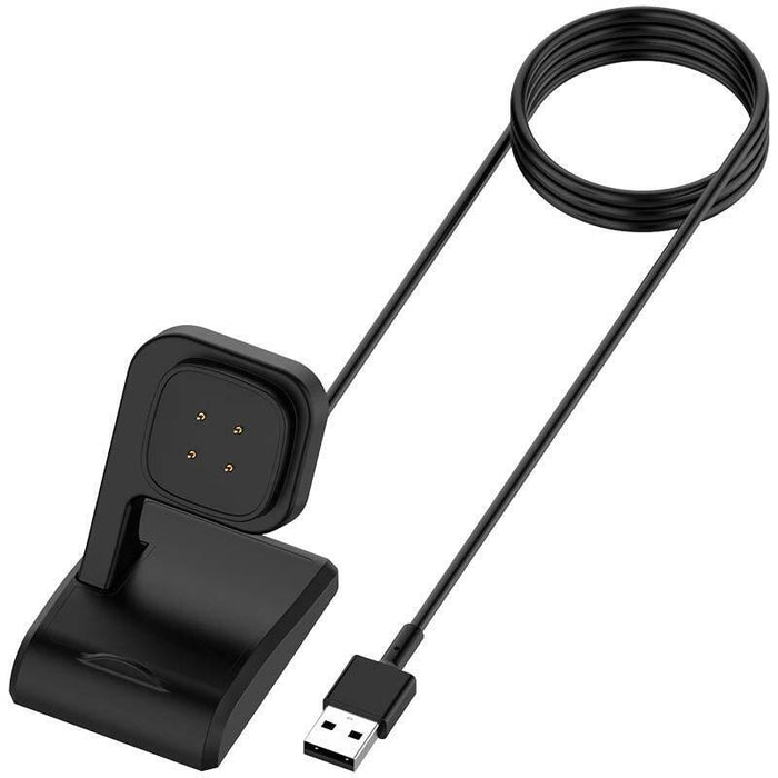 Cargador Fitbit Versa 3 / Versa 4 Con Soporte Negro