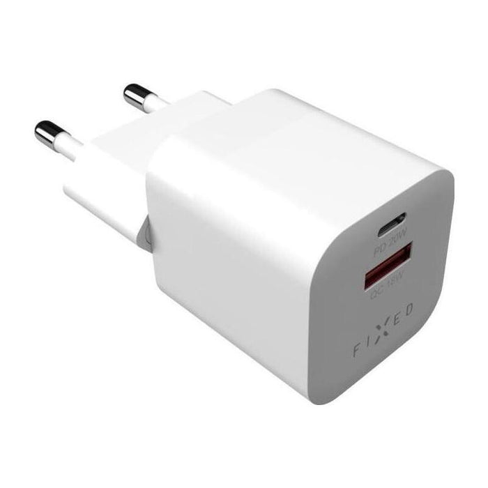 Cargador Fixed Mini Usb-C/Usb 20w, Biala
