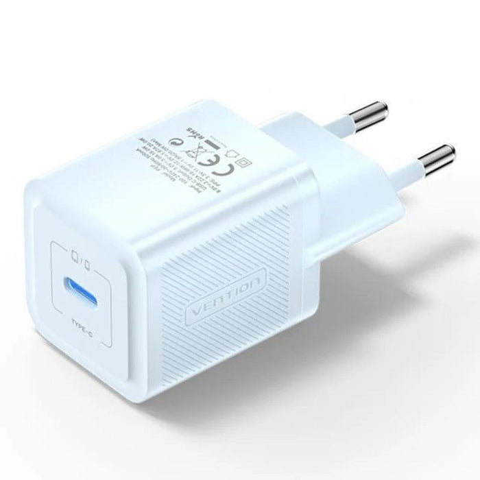 Cargador Gan De Pared Vention Fepl0-Eu 1xusb Tipo-C 20w