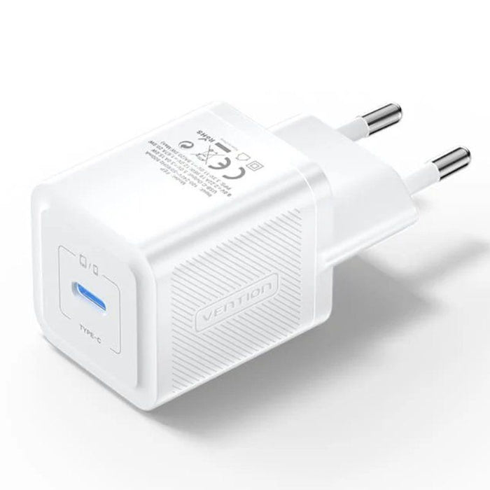 Cargador Gan De Pared Vention Fepw0-Eu 1xusb Tipo-C 20w