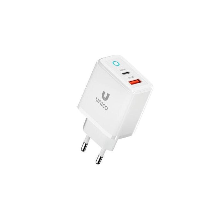 Cargador Unico Dual 45w Usb A + Usb-C Blanco