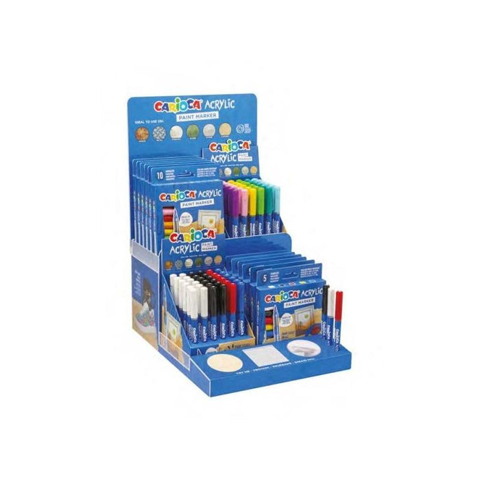 Carioca Acrylic Expositor Surtido De Marcadores Acrilicos