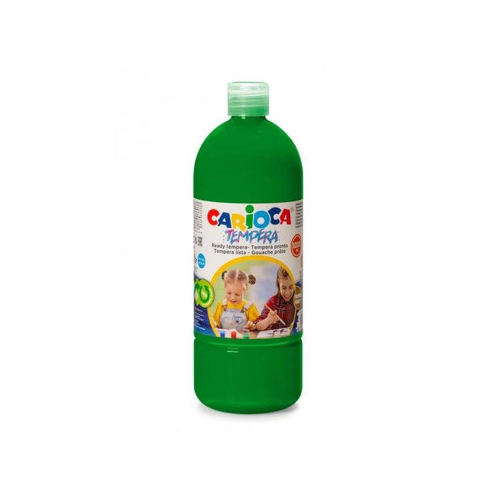 Carioca Botella De Tempera - 1000ml - Colores Superlavables - Faciles De Mezclar - Aplicable En Materiales Porosos -