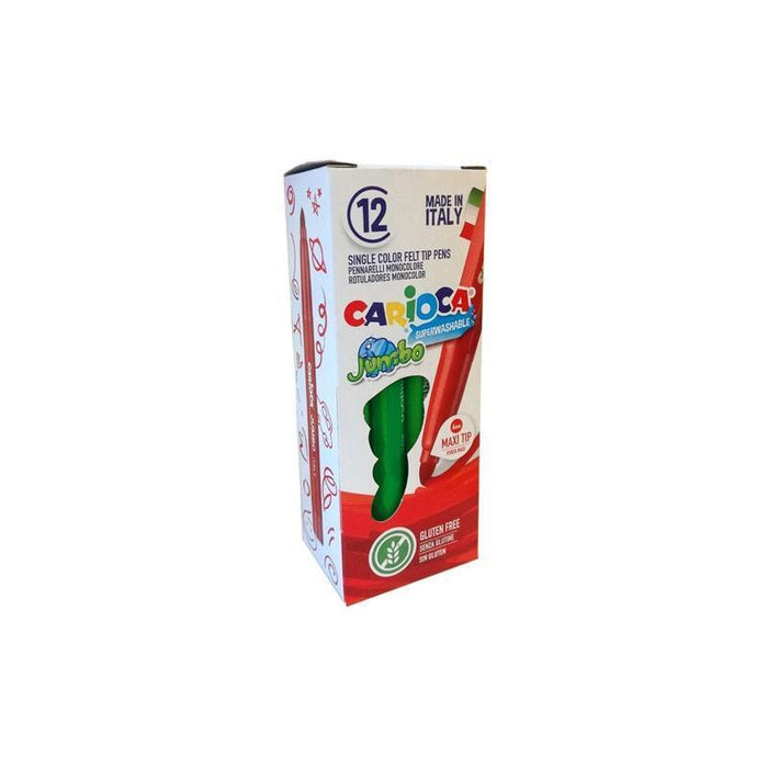 Carioca Rotulador Jumbo Punta Maxi Verde - Caja De 12