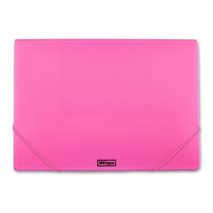 Carpeta De Solapas Y Gomas Mktape Mkt20203 - A4 · Rosa Neón