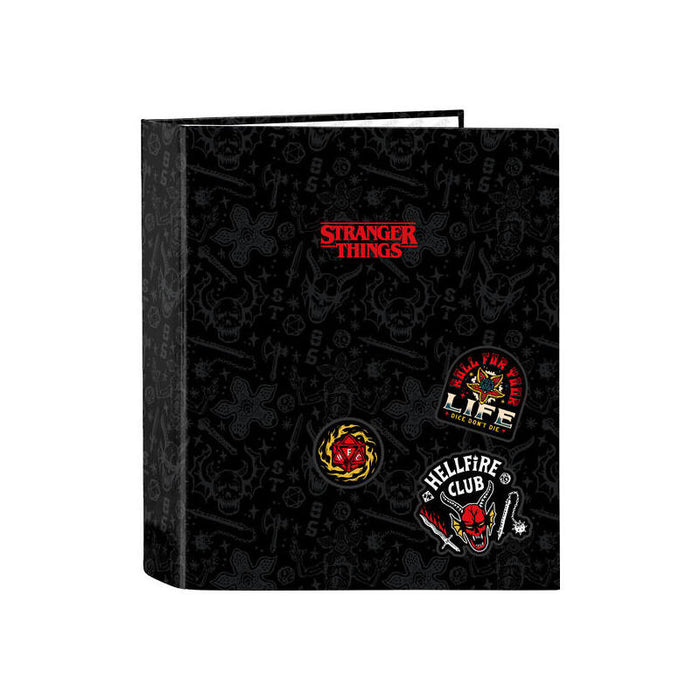 Carpeta F. 4 Anillas 35mm Lomo Ancho Stranger Things