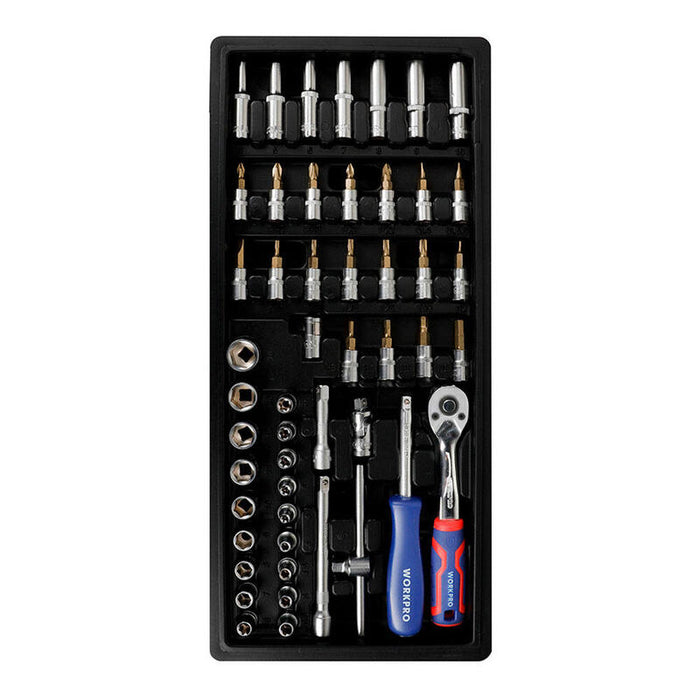 Carraca ¼ Pulg, Vasos Y Puntas, Juego 50 Piezas