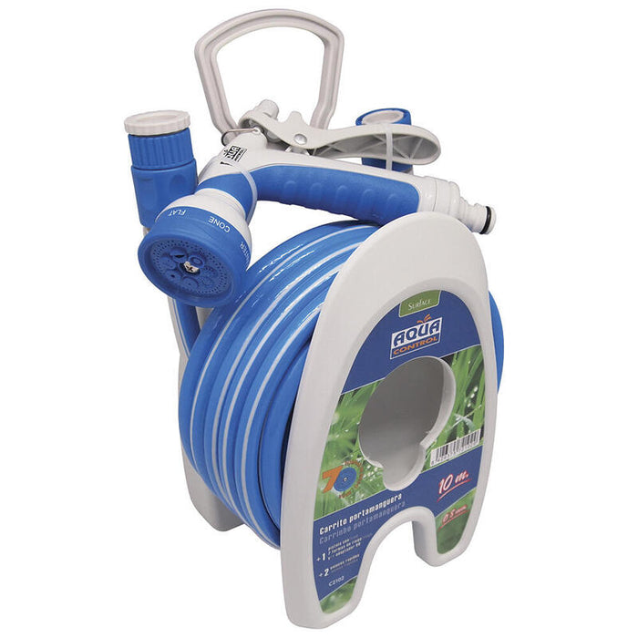 Carrito Porta Manguera Especial Terrazas 10m Aqua Control