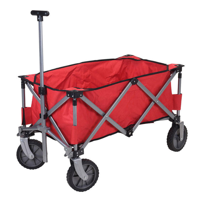 Carro De Playa Plegable 79x107x54cm Color Rojo
