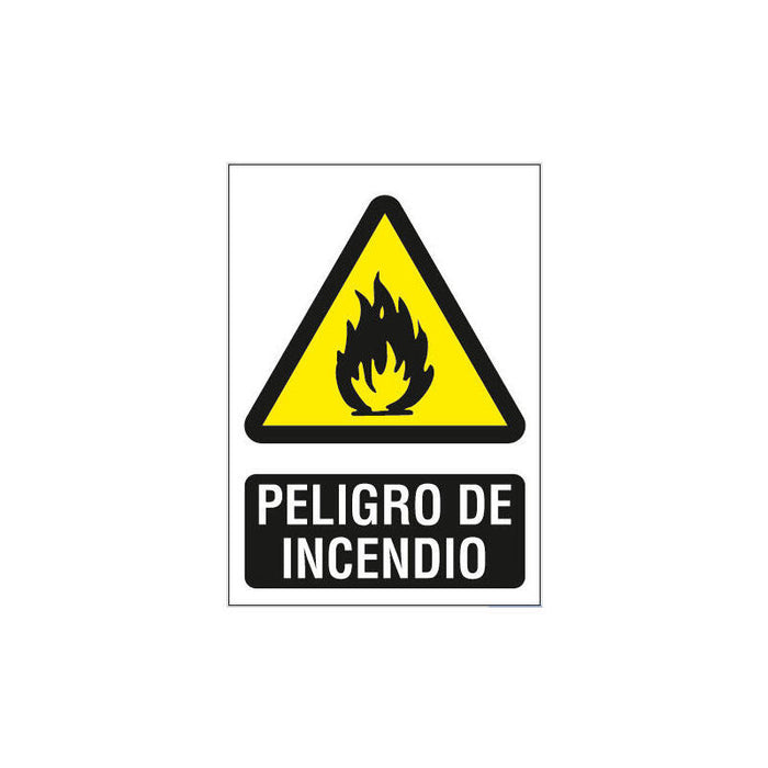Cartel De Señalización Peligro De Incendio
