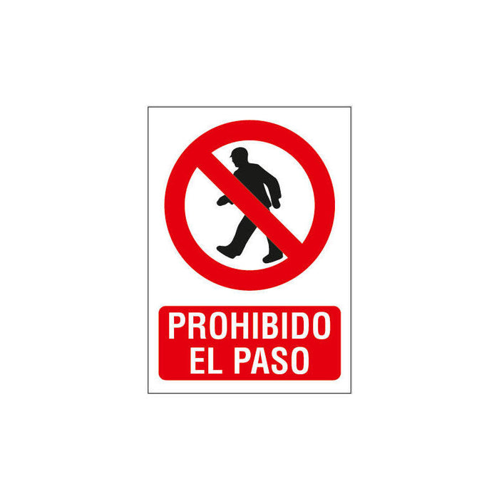 Cartel De Señalización Prohibido El Paso