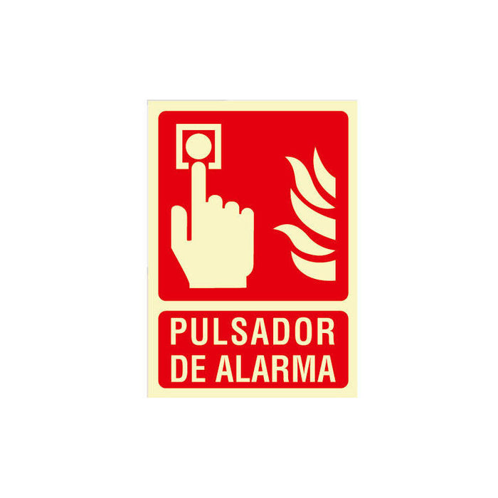 Cartel De Señalización Pulsador De Alarma