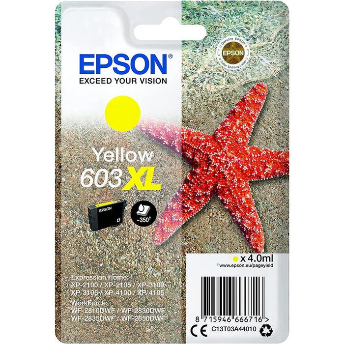 Cartucho Original Epson 603xl Amarillo - C13t03a440 Ml-12pag-350