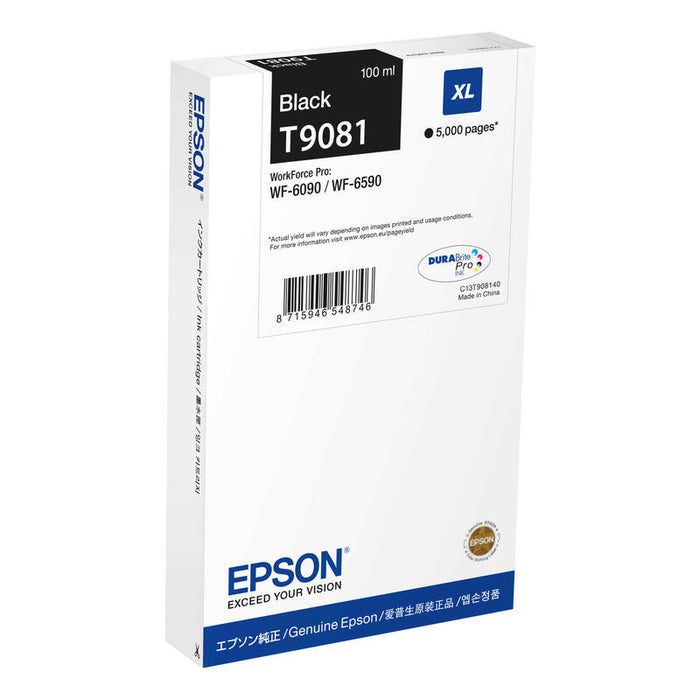 Cartucho Tinta Epson T9081 C13t908140 Negro