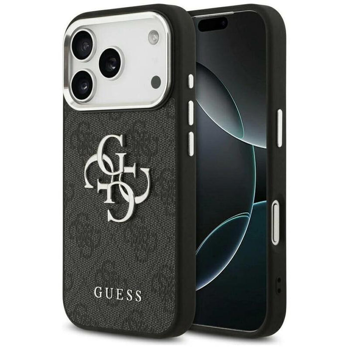 Case Guess 4g Big 4g Classic Logo For Iphone 17 Pro Max Negro Silver