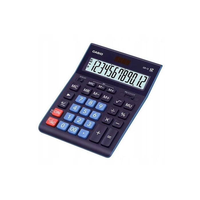 Casio Calculadora De Oficina Sobremesa 12 Dígitos Azul Marino