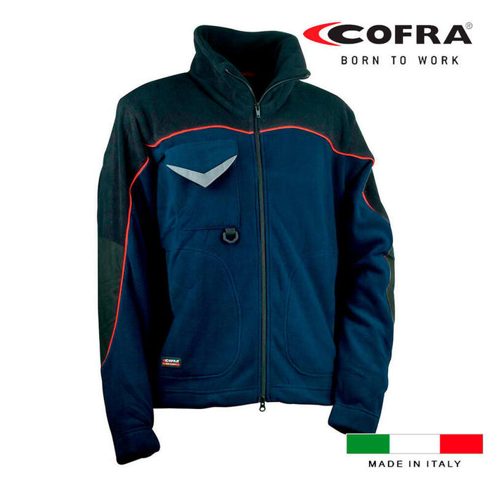 Cazadora Forro Polar Rider Azul Marino Negro Cofra Talla S