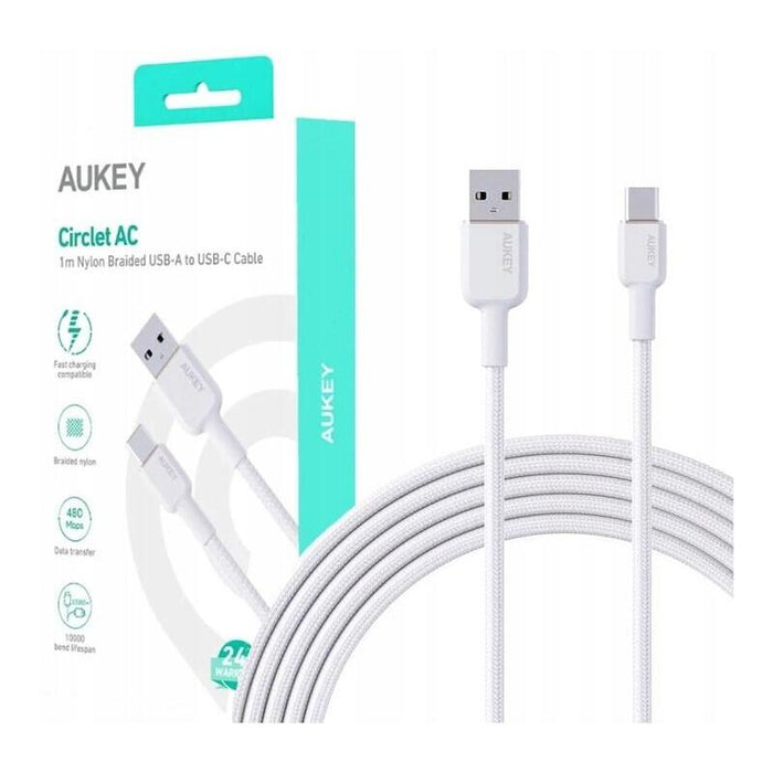 Cb-Nac1 White Nylonowy Kabel Usb C - Usb A 1m 3a 60w Pd 20v