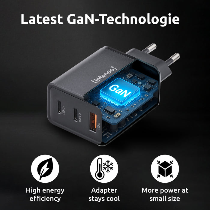 EAN 4034303035946 - Intenso 7806510 adaptador e inversor de corriente Interior 65 W Negro imagen 4