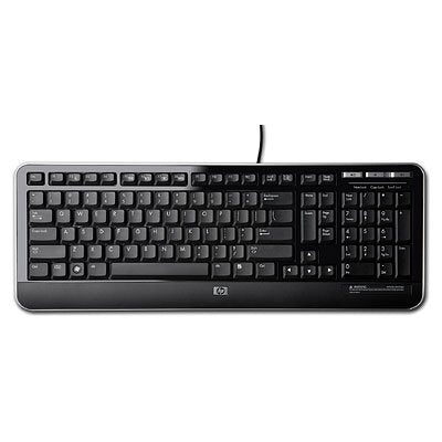 EAN 0887111276780 - HP QY776AA teclado Oficina USB QWERTY Inglés Negro imagen 1