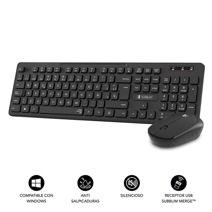 EAN 8436586742379 - SUBBLIM SUBKBC-CSSW10 teclado Ratón incluido Universal RF inalámbrico QWERTY Español Negro imagen 2
