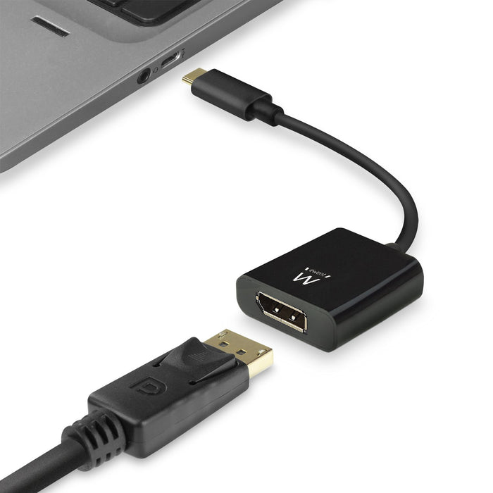 EAN 8054392619618 - Ewent EW9825 adaptador de cable de vídeo 0,15 m USB Tipo C DisplayPort Negro imagen 7
