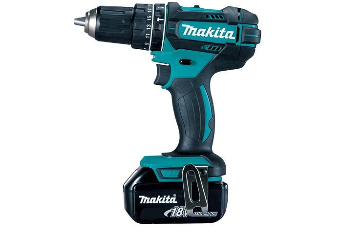 EAN 0088381804646 - Makita DHP482RFE taladro 1900 RPM 1,5 kg Negro, Azul imagen 1