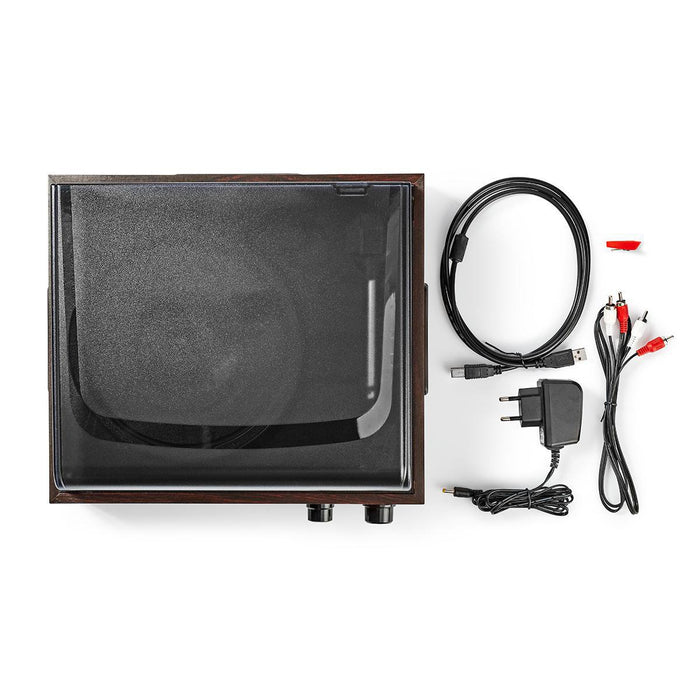 EAN 5412810314638 - Nedis TURN220BN tocadisco Tocadiscos de tracción por correa Marrón Manual imagen 15