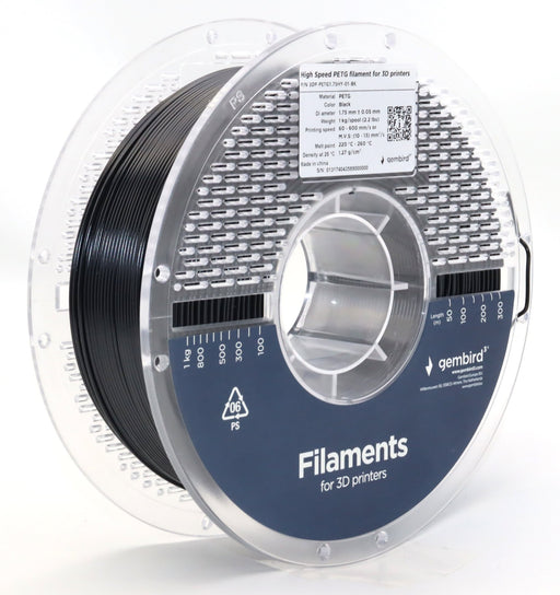 EAN 8716309131742 - Gembird 3DP-PETG1.75HY-01-BK material de impresión 3d Polietileno tereftalato glico (PETG) Negro 1 kg imagen 1